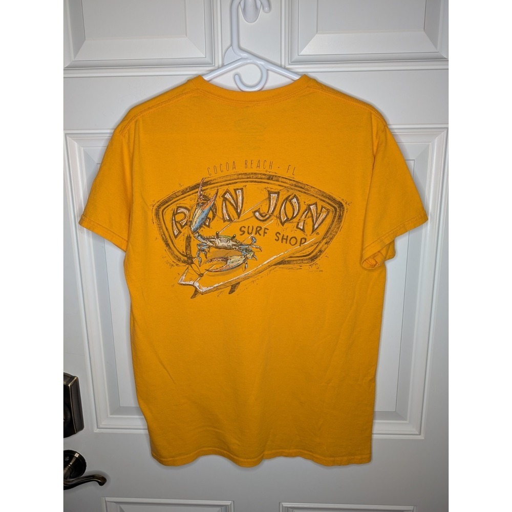 Ron Jon Surf Shop T-Shirt Men's Medium Orange Crab Graphic Cocoa Beach Florida - Picture 2 of 4